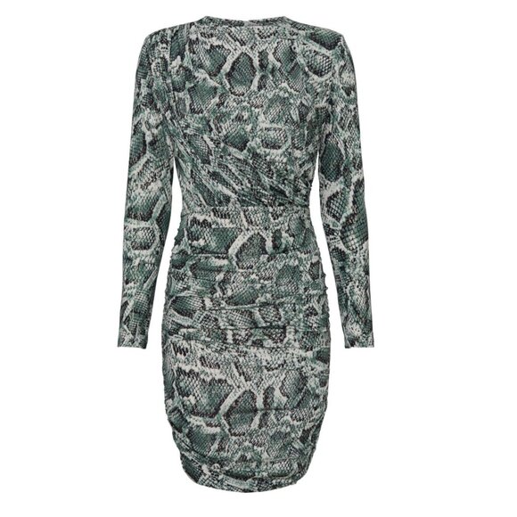 ALEXIA ADMOR Ruched Python Print Dress Size XS - Picture 3 of 10